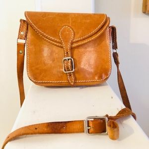 Genuine leather cross body purse